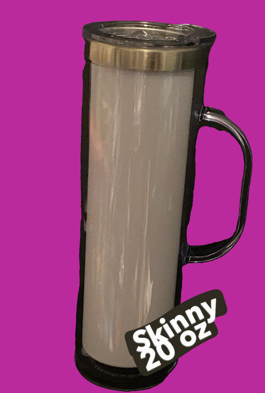 20 oz Skinny Snow globe with handle