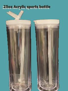25 oz Acrylic water bottle