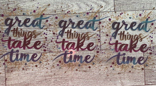 Great things take