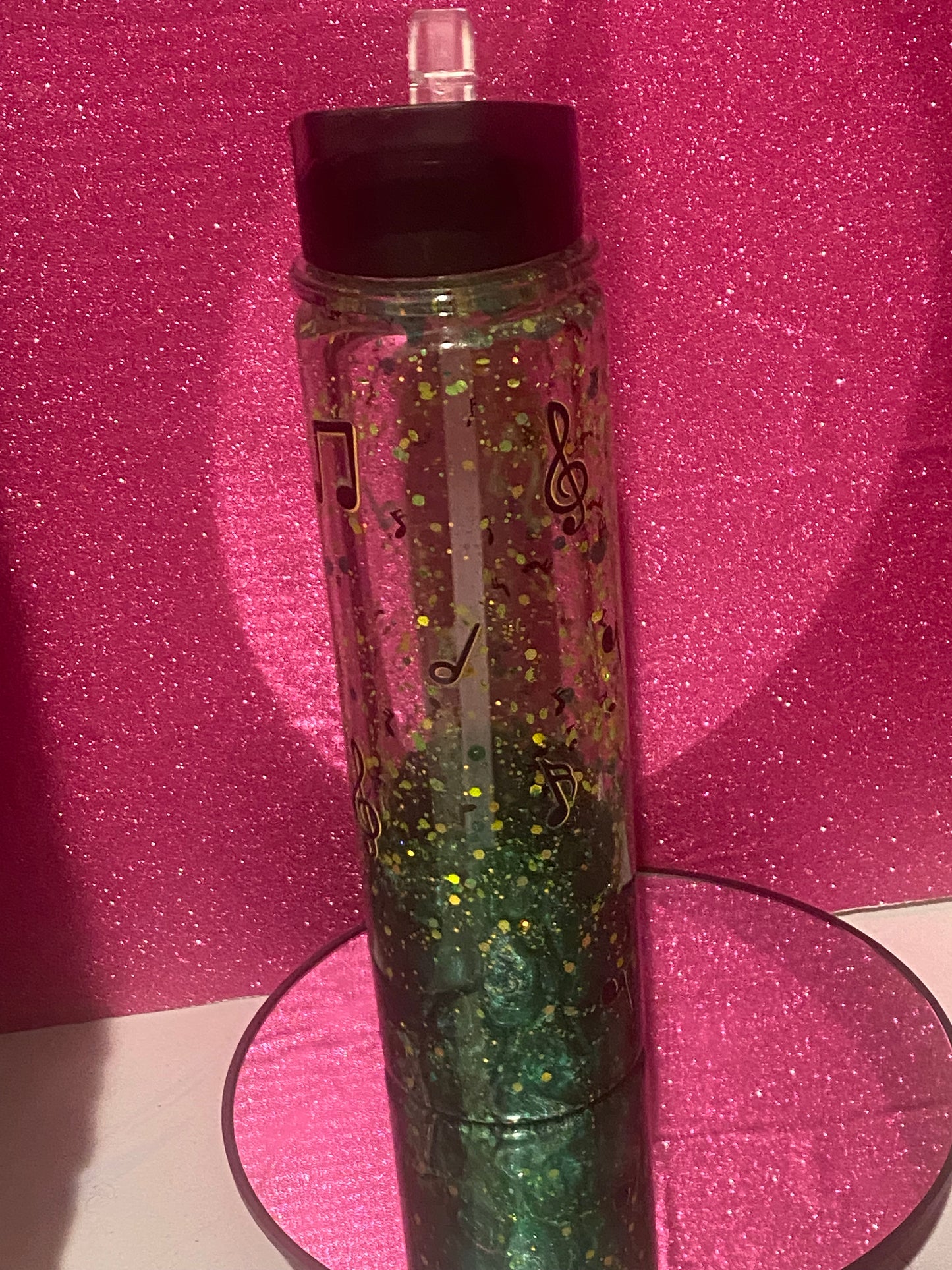 Pre made ready to ship 18 oz sports bottle lava style