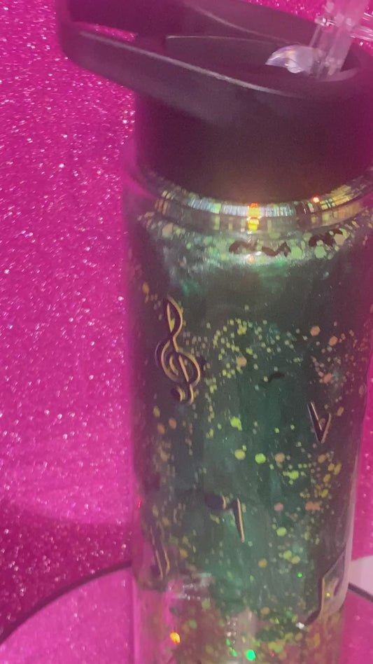 Pre made ready to ship 18 oz sports bottle lava style